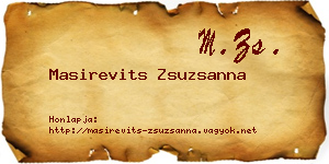 Masirevits Zsuzsanna névjegykártya