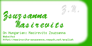 zsuzsanna masirevits business card